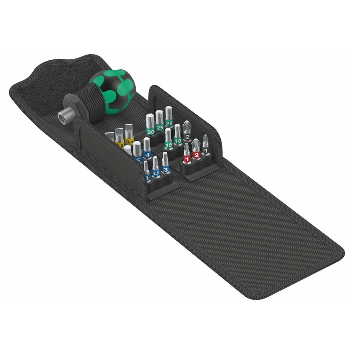 wera – wera stubby 1/4" bit driver set (19 piece)