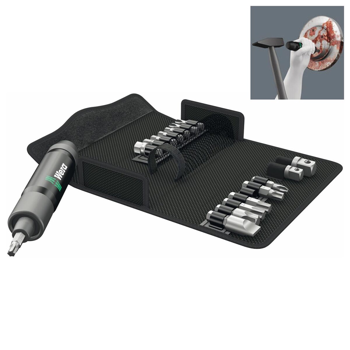 wera – wera impact driver set 90 nm 5/16" hex drive (17 piece)