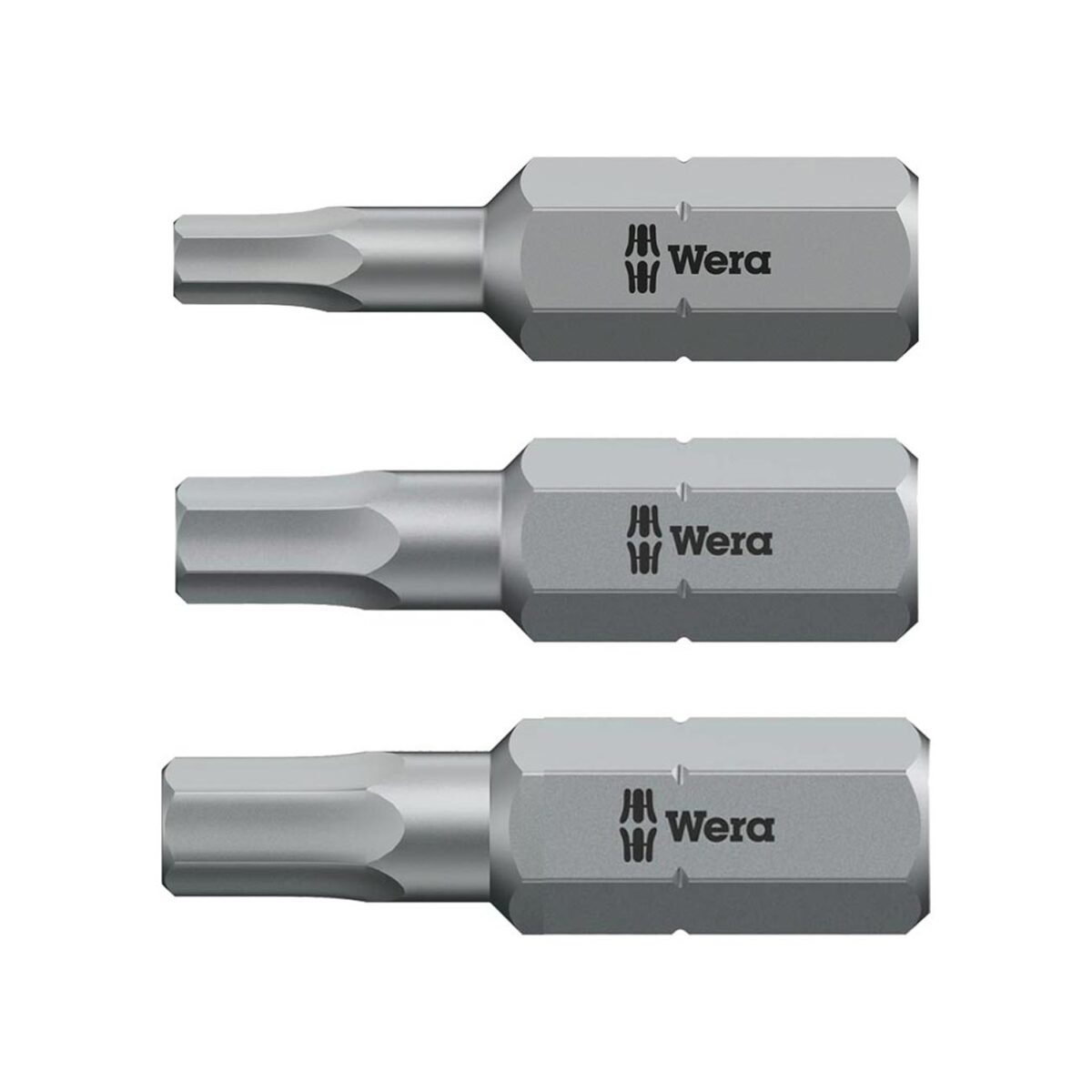 wera – wera metric hex plus 1/4" bit set (3 piece)