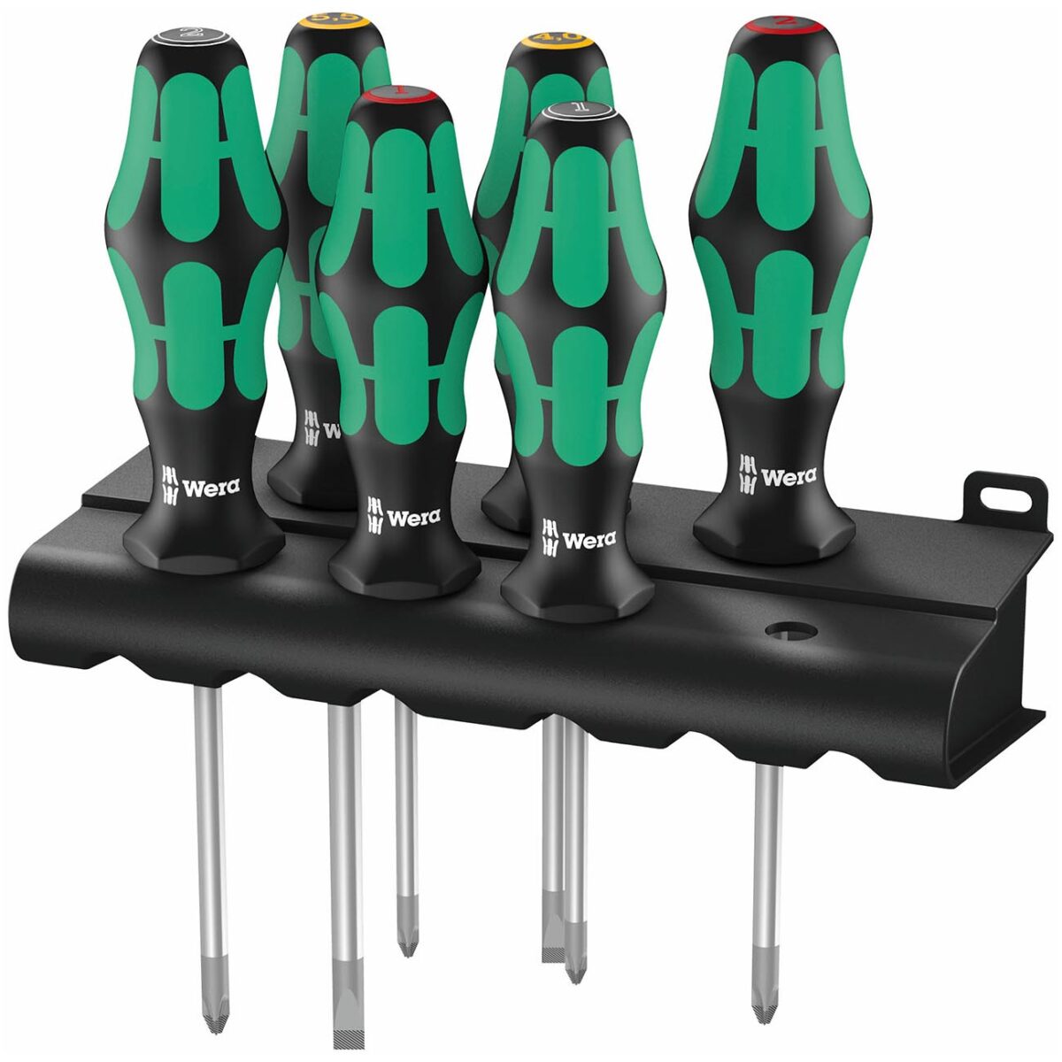 wera – wera screwdriver set with lasertip and rack (6 piece set)