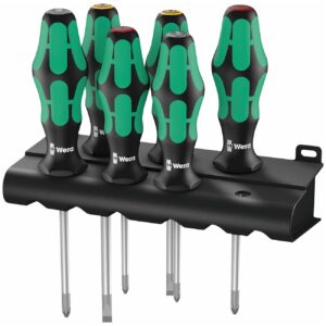wera – wera screwdriver set with lasertip and rack (6 piece set)