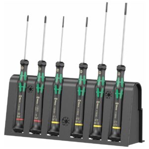 wera – wera electronic micro slotted and phillips screwdriver set (6 piece)