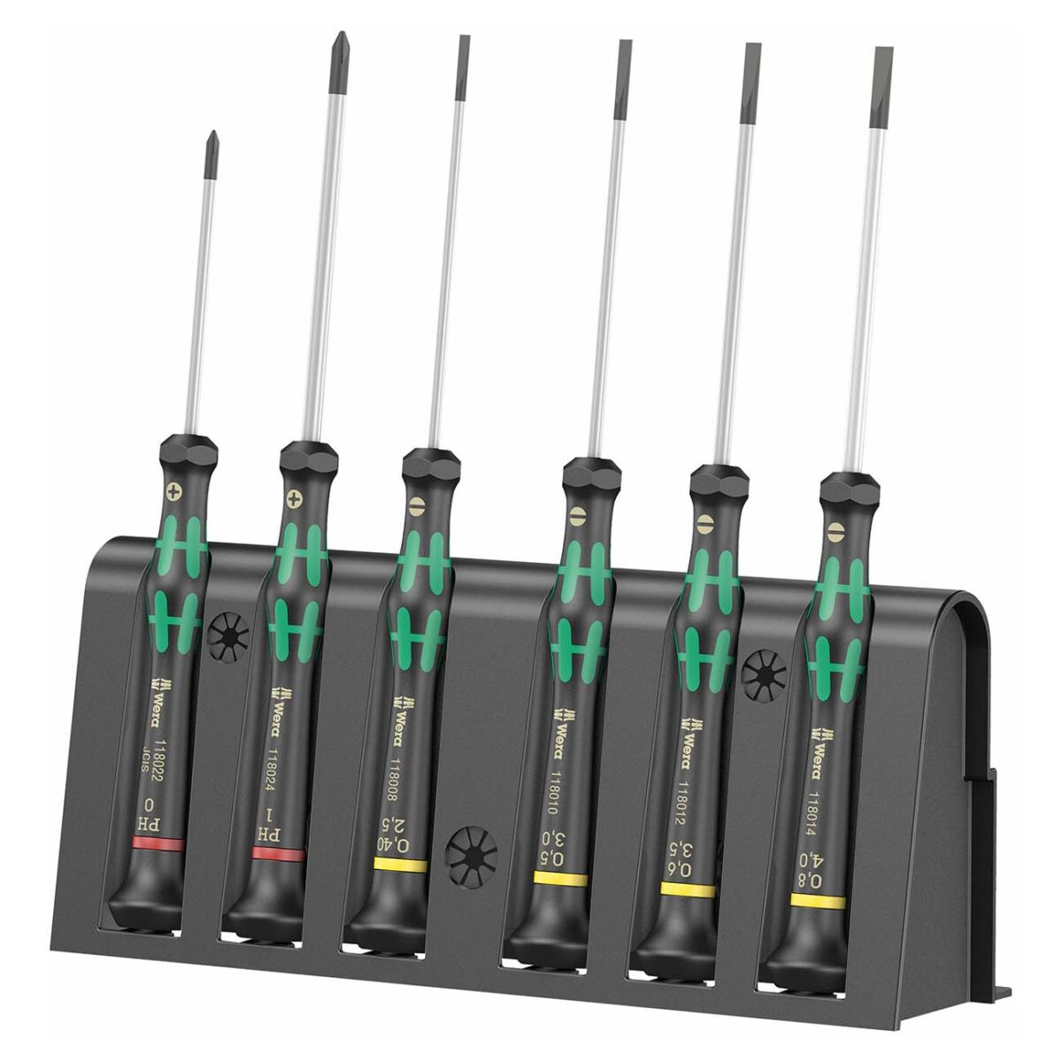 wera – wera electronic micro slotted and phillips screwdriver set (6 piece)