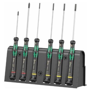 wera – wera electronic micro slotted and phillips screwdriver set (6 piece)