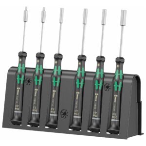 wera – wera micro precision metric nutdriver set and rack (6 piece set)