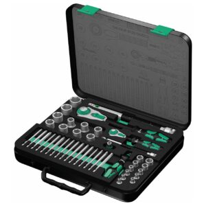 wera – wera metric 1/4" & 1/2" drive speed ratchet socket/bit set (43 piece set)
