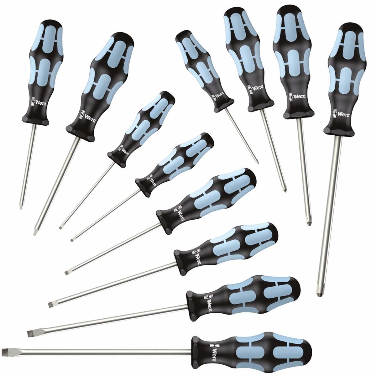 wera – wera stainless steel screwdriver set (12 piece set)