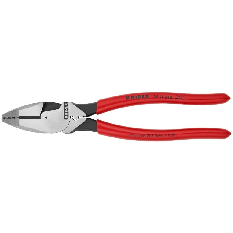 knipex high leverage linemans pliers new england fish tape puller crimper
