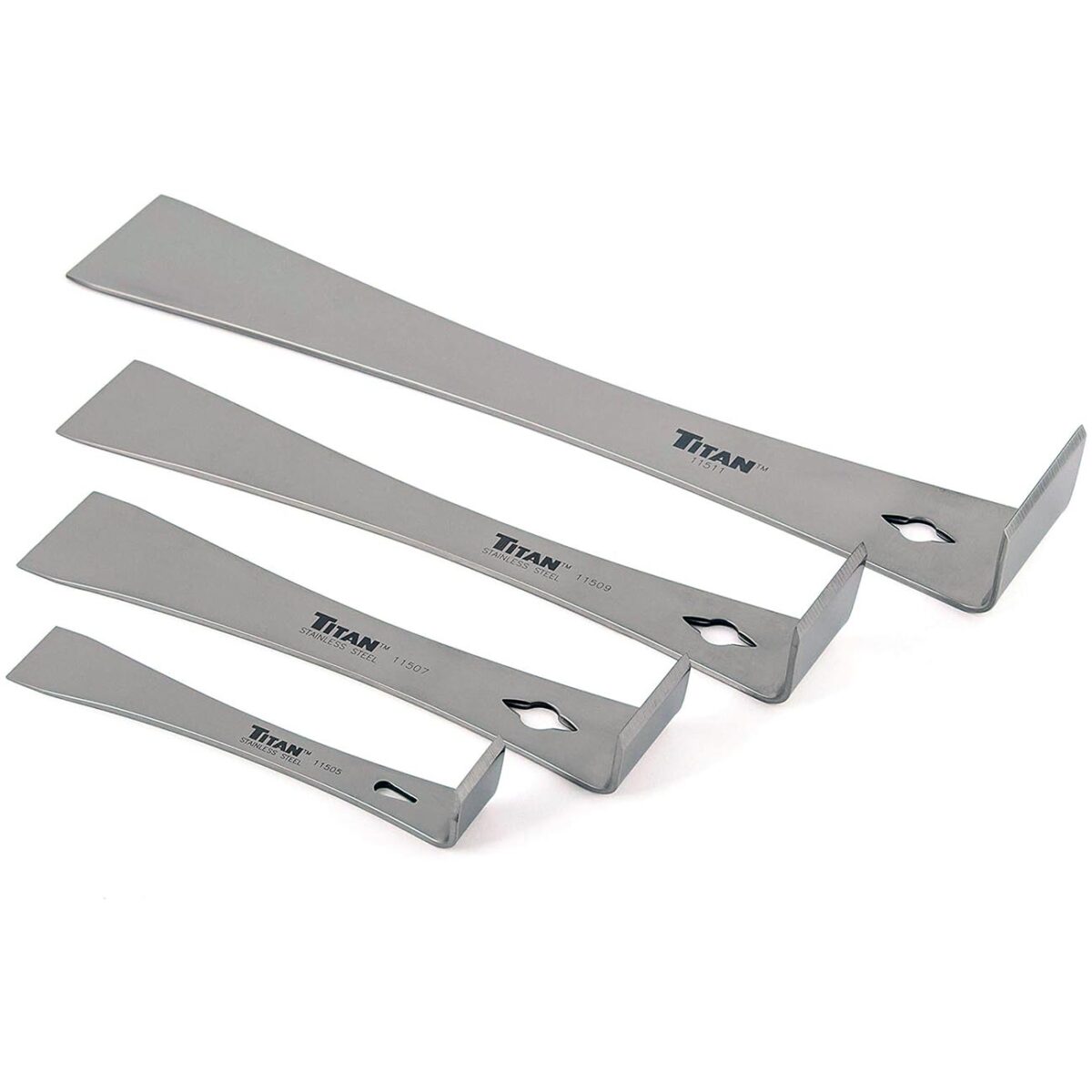titan – titan stainless steel pry bar scraper set (4 piece set)