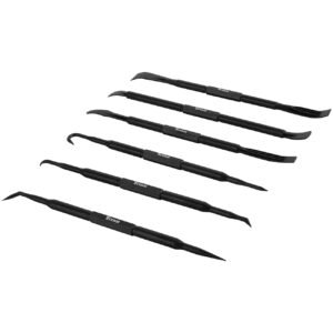Dog Grooming Tools Set - Five Dogs Outfitters Professional dog grooming tools set with five black grooming tools for pet care.