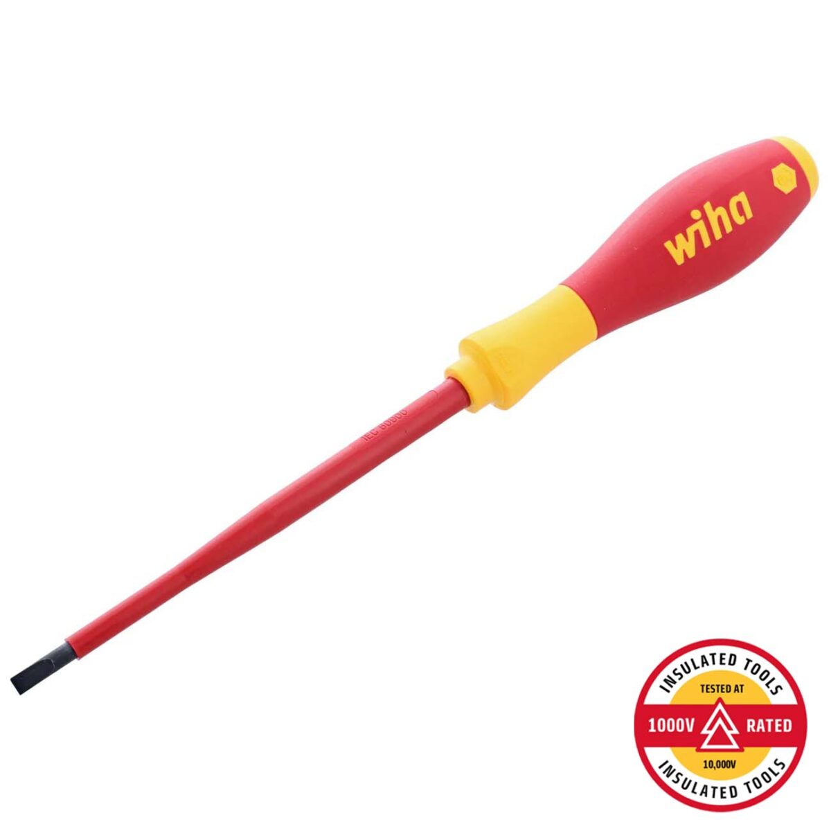 wiha insulated softfinish slotted screwdriver 4.5mm (3/16") x 125mm