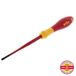 wiha – wiha insulated slimline slotted screwdriver with cushion grip 3.5mm x 100mm