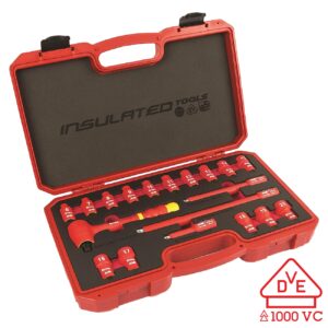 titan – titan metric 3/8" drive vde insulated socket set (19 piece set)