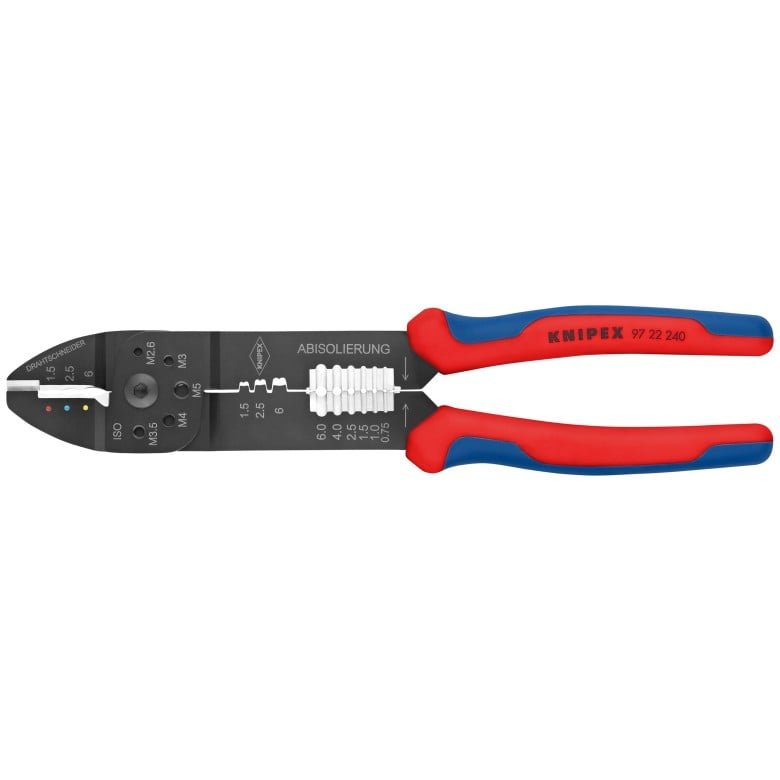 knipex high leverage bolt crimping pliers & end cutting nippers (9 1/2")