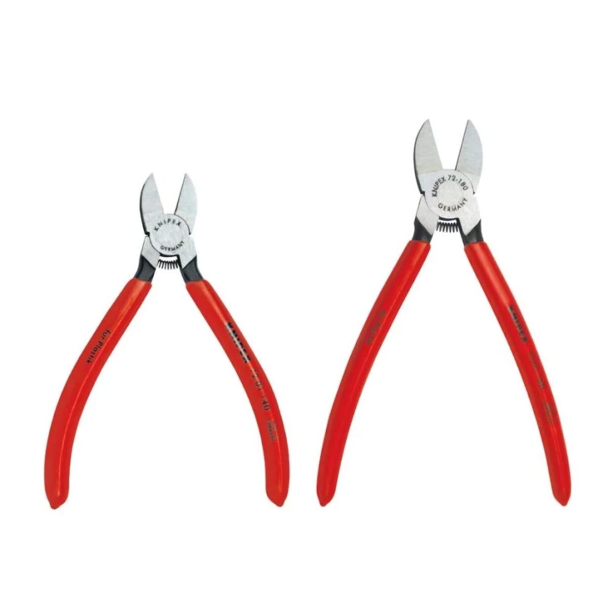 knipex 2 pc flush cutter set in a pouch (72 01 140 & 72 01 180)
