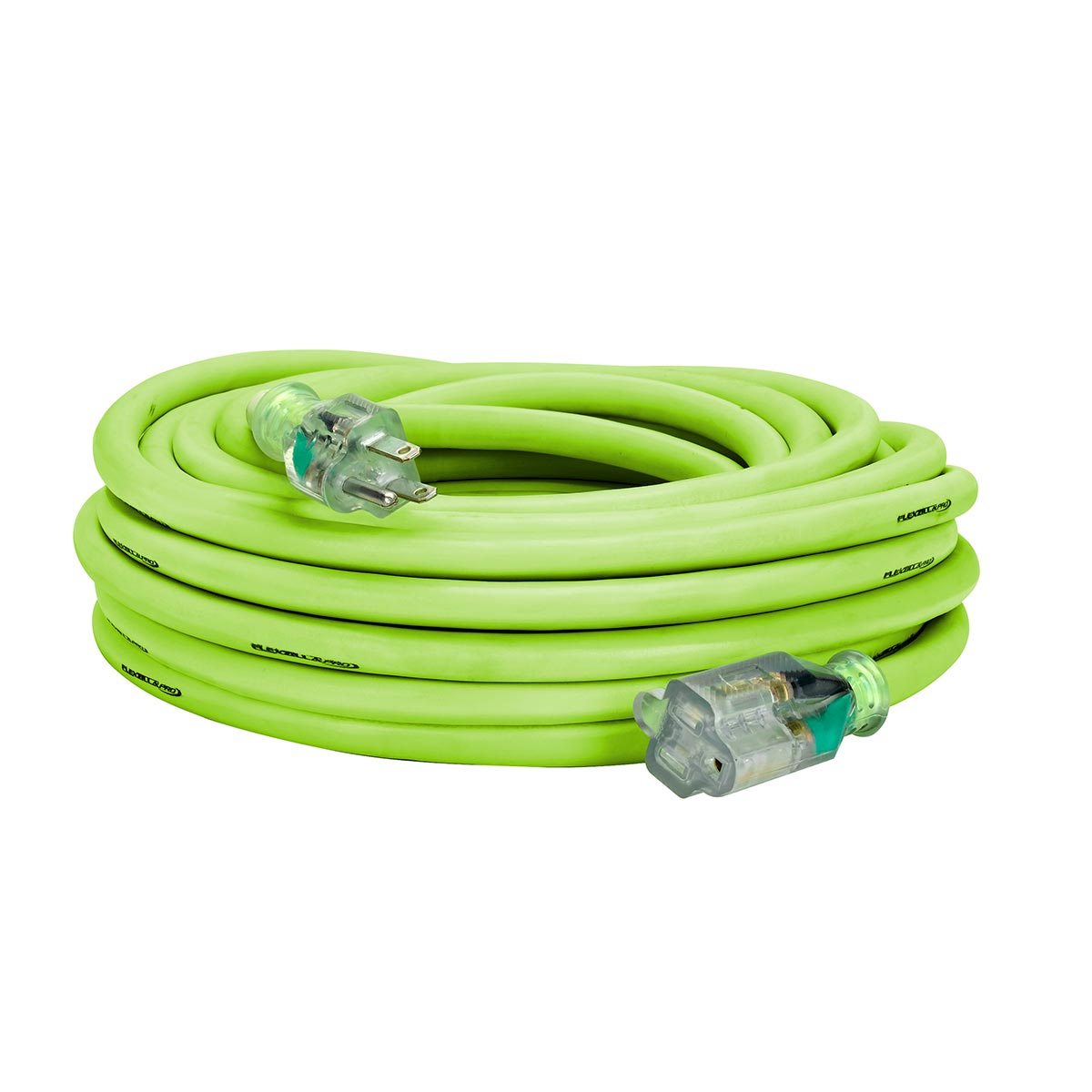 flexzilla – flexzilla® pro extension cord 10/3 awg sjtw 50' outdoor lighted plug zillagreen™