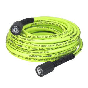 flexzilla – flexzilla pressure washer hose 1/4" x 50' with m22 fittings (boxed)