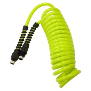 flexzilla – flexzilla polyurethane recoil hose 1/4in x 15ft w/ 1/4in mnpt fittings