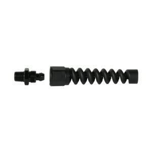 Dog leash screw lock connector for secure attachment.