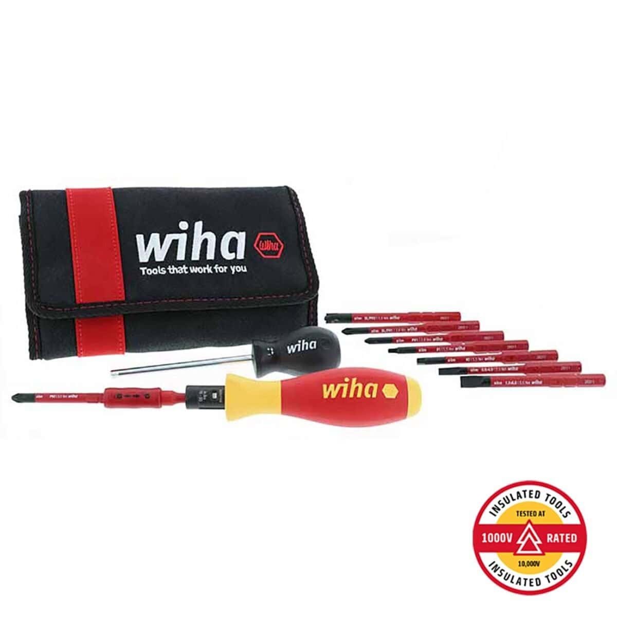 wiha – wiha insulated torquevarios 10 to 50 in/lbs and slimline blade set (11 piece set)