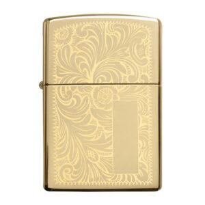zippo windproof lighter venetian high polish brass