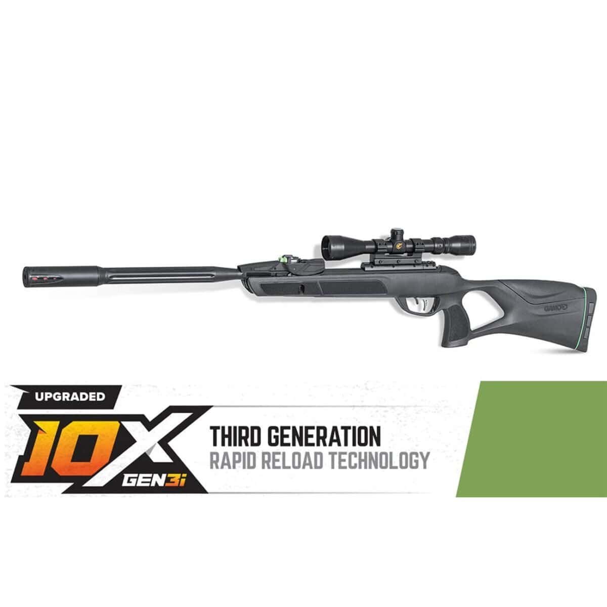 gamo – gamo swarm fusion 10x 'gen3i' .22 caliber 10 shot air rifle with scope
