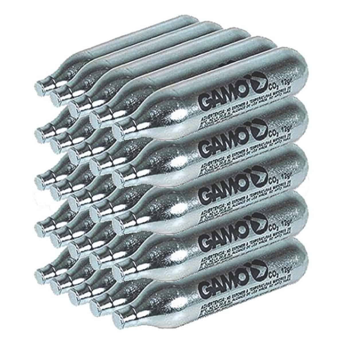 gamo – gamo 12 gram replacement co2 cylinders 25 pack