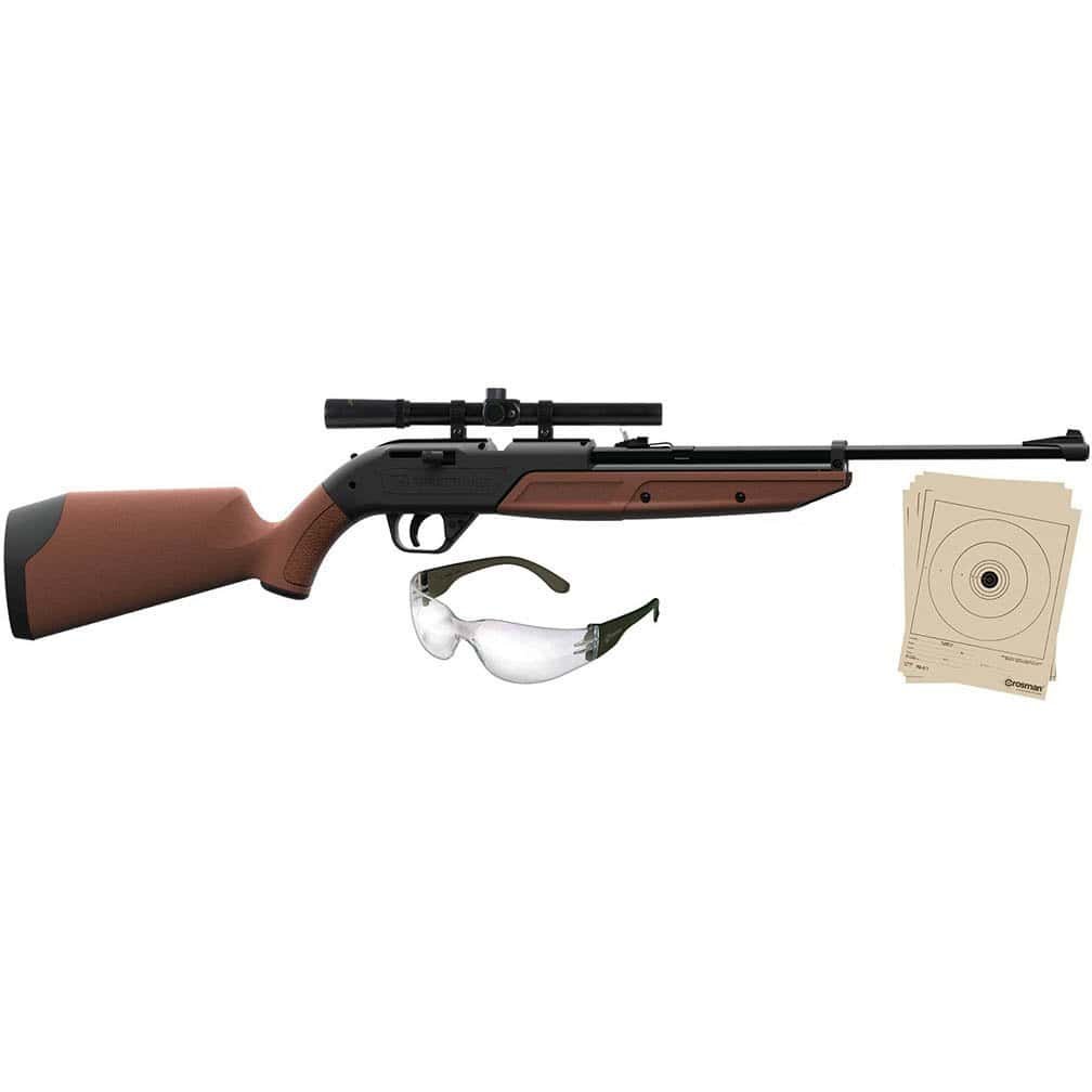 crosman 760 pumpmaster .177cal bb/pellet air rifle with shooting kit