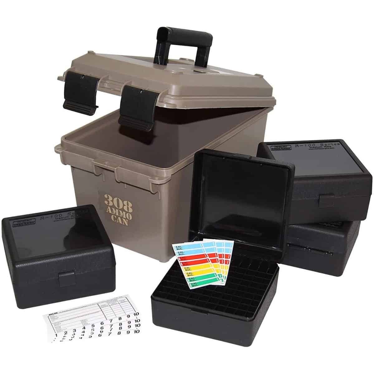 mtm 308 ammo can for 400 rd. with 4 rm 100's dark earth