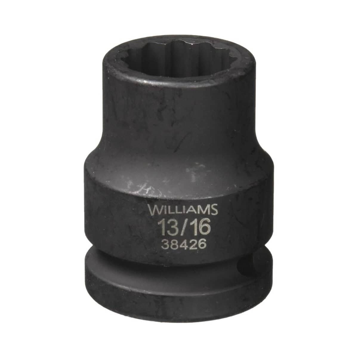 williams 13/16" shallow impact socket 3/4" drive 12 point