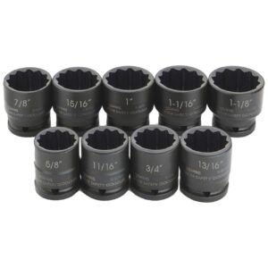 williams 3/4" drive shallow skirt impact sae socket set 12 point (9 piece)
