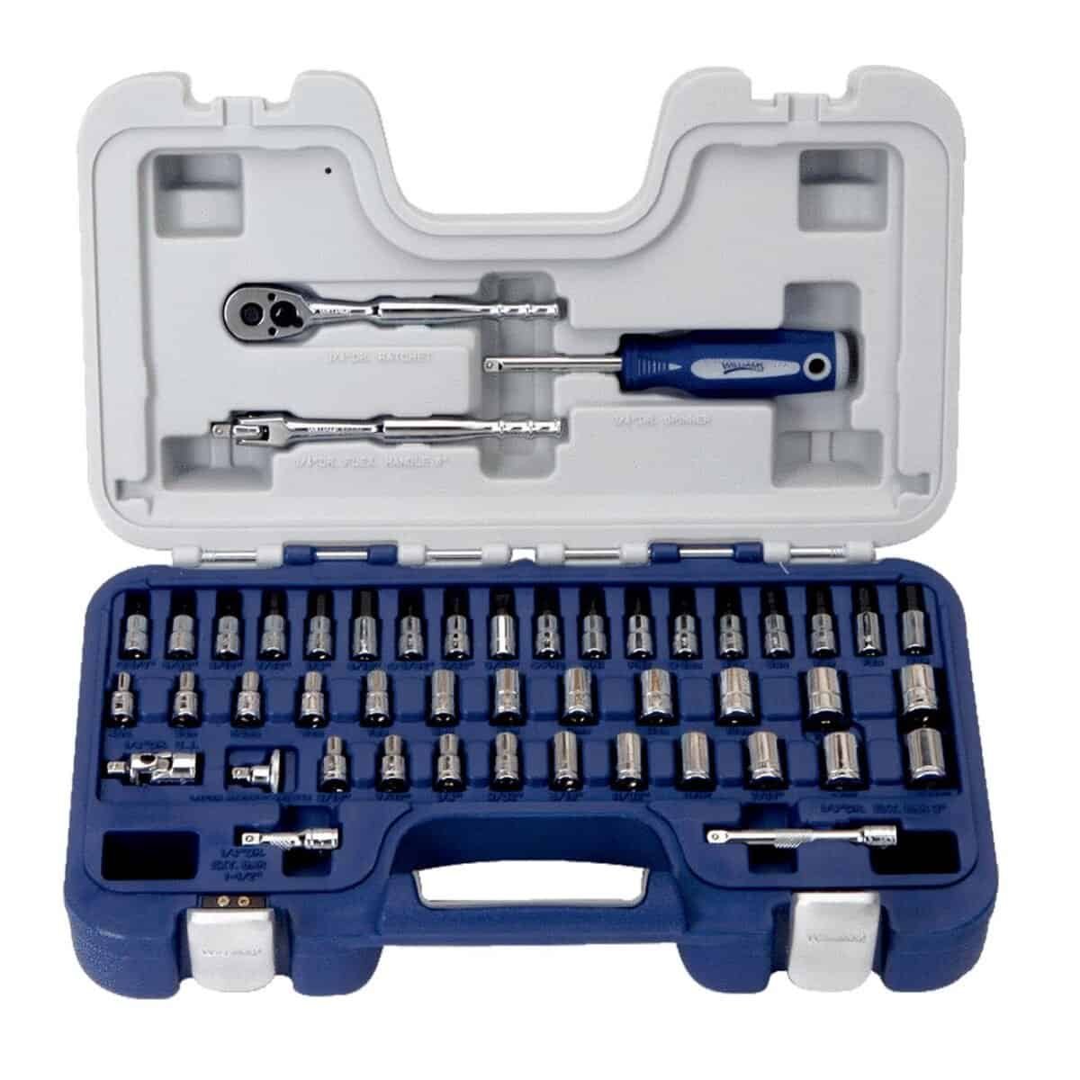 williams – williams 1/4" drive metric/sae 6 point socket set (47 piece)