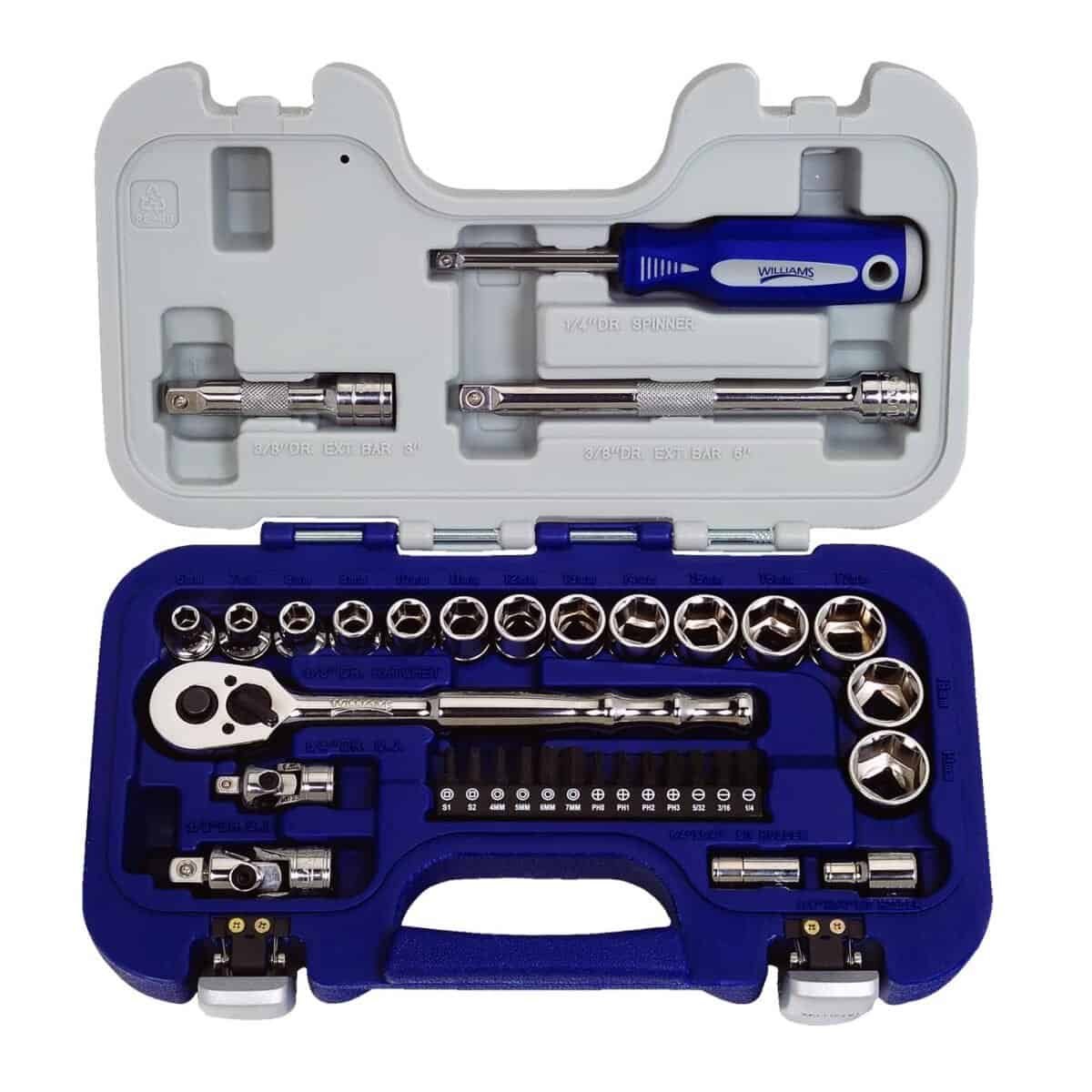 williams – williams supertorque 3/8" drive metric 6 point socket set (35 piece)