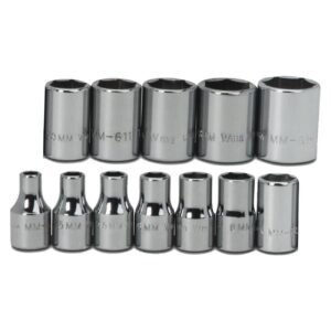 williams metric 1/4" drive shallow supertorque™ socket set – 6 point (12 piece)