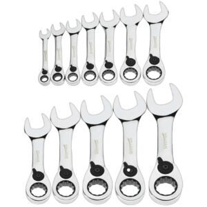 williams – williams metric stubby reversible ratcheting combination wrench set 12 point (12 piece)