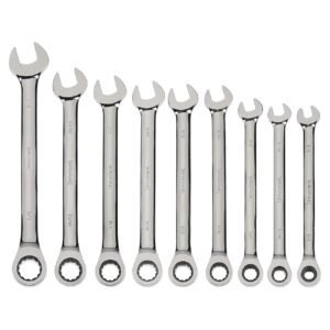 williams – williams sae ratcheting combination wrench set (9 piece)