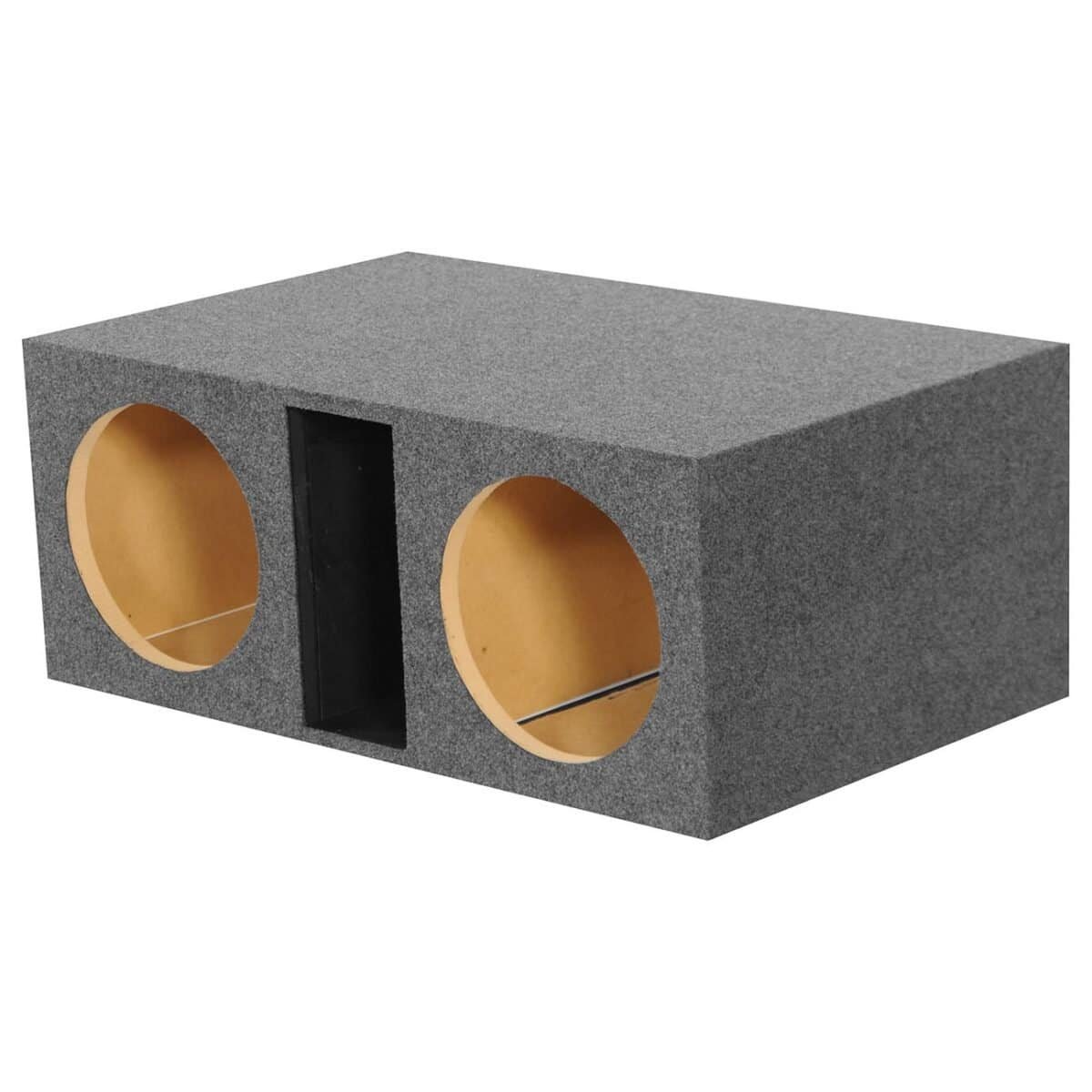 qpower – qpower dual 12″ large slot ported heavy duty empty woofer box