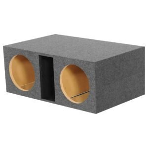 qpower – qpower dual 12″ large slot ported heavy duty empty woofer box