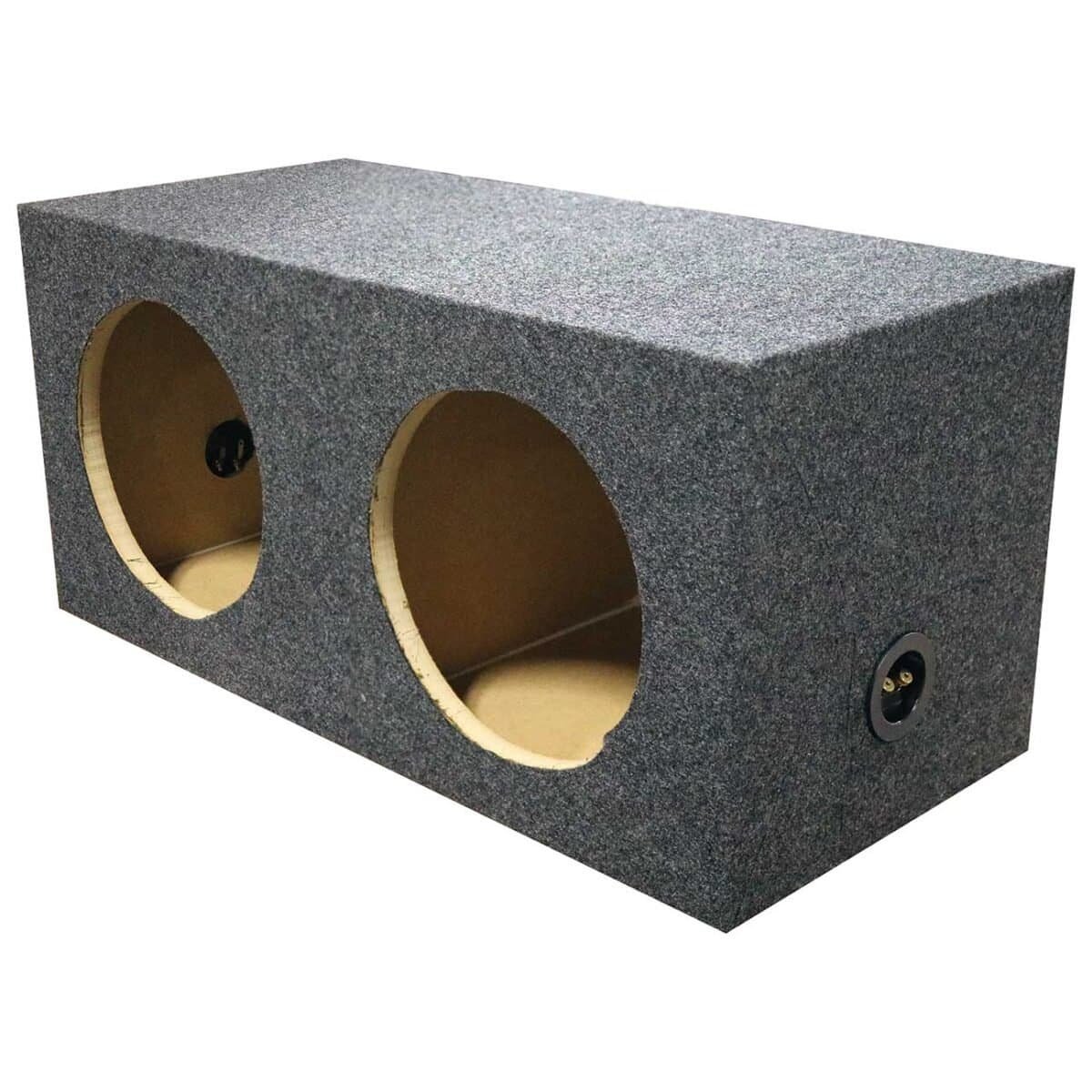 qpower dual 10" sealed heavy duty square empty woofer box