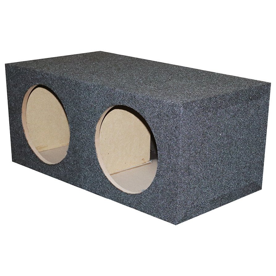 qpower – dual 15" sealed heavy duty square empty woofer box