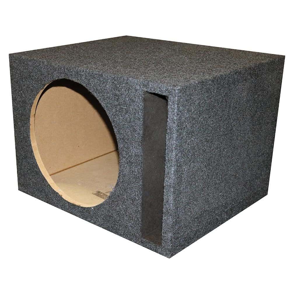 qpower single 10" slot ported vented woofer enclosure