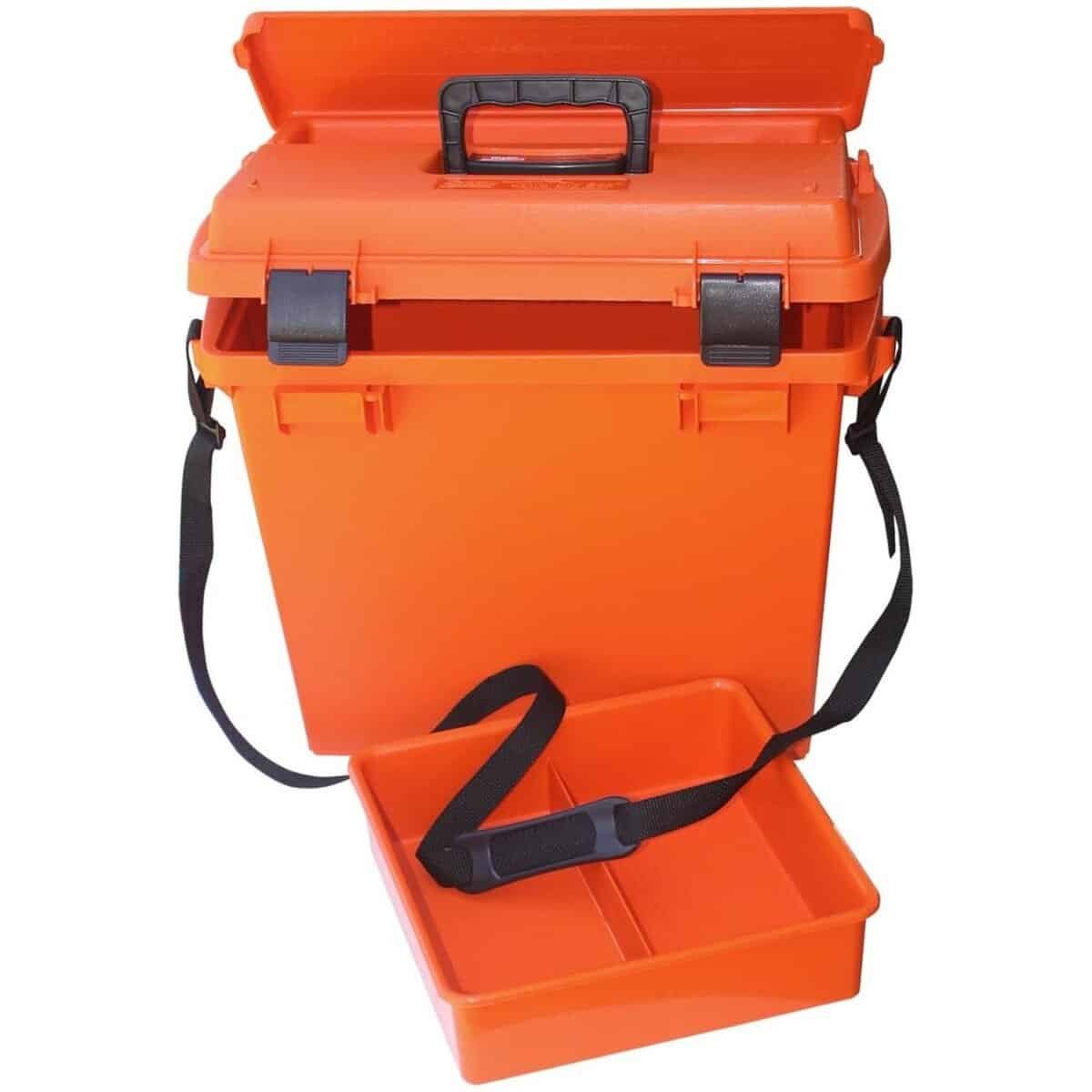 mtm sportsmens plus utility dry box oring sealed 19x13x15.1in orange